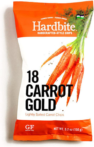 Hardbite 18 Carrot Gold, Lightly Salted Carrot Chips, 150g/5.3oz., {Imported from Canada}