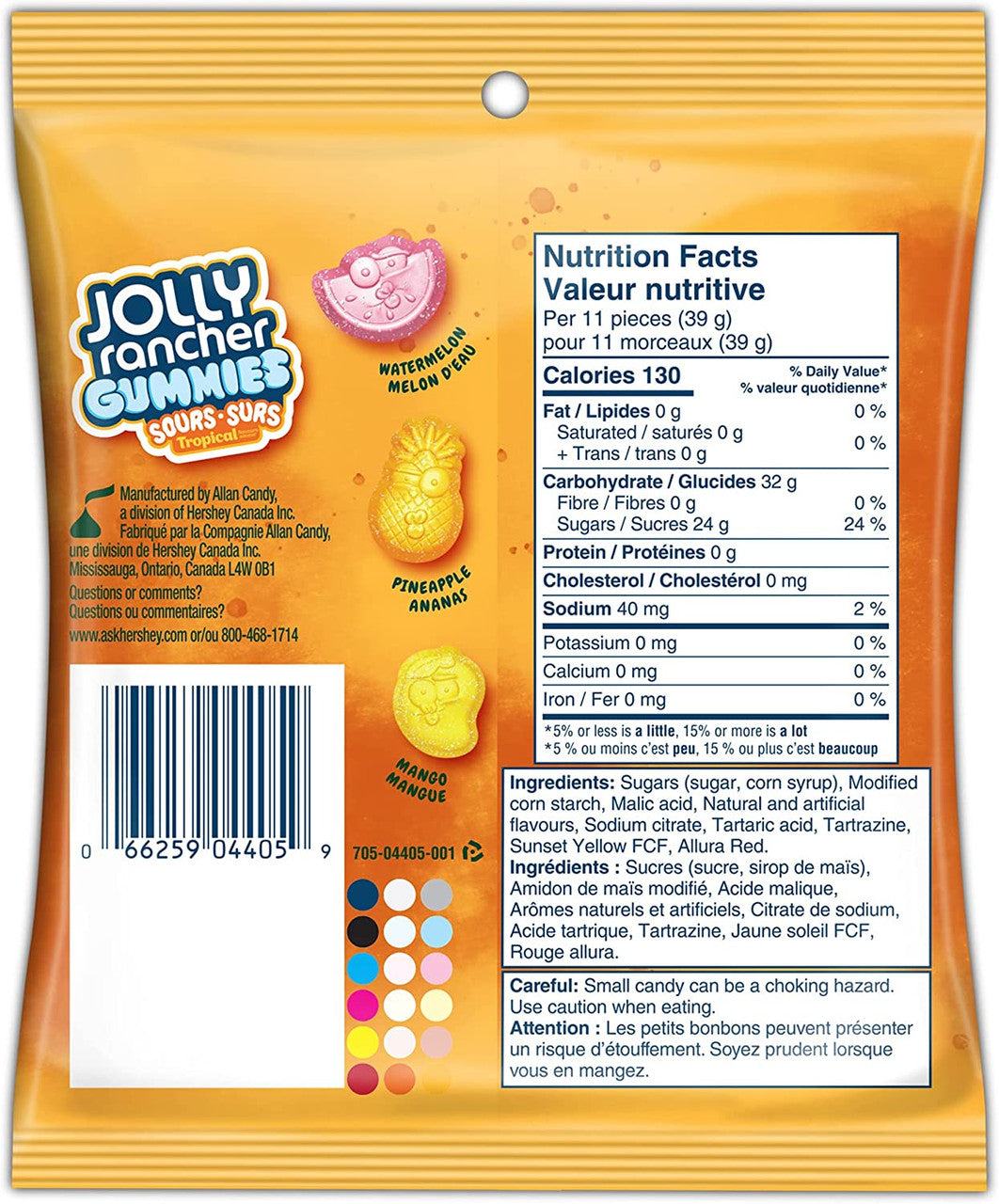 Jolly Rancher Gummies Sours, Tropical Flavors, 182g/6.4 oz. {Imported ...