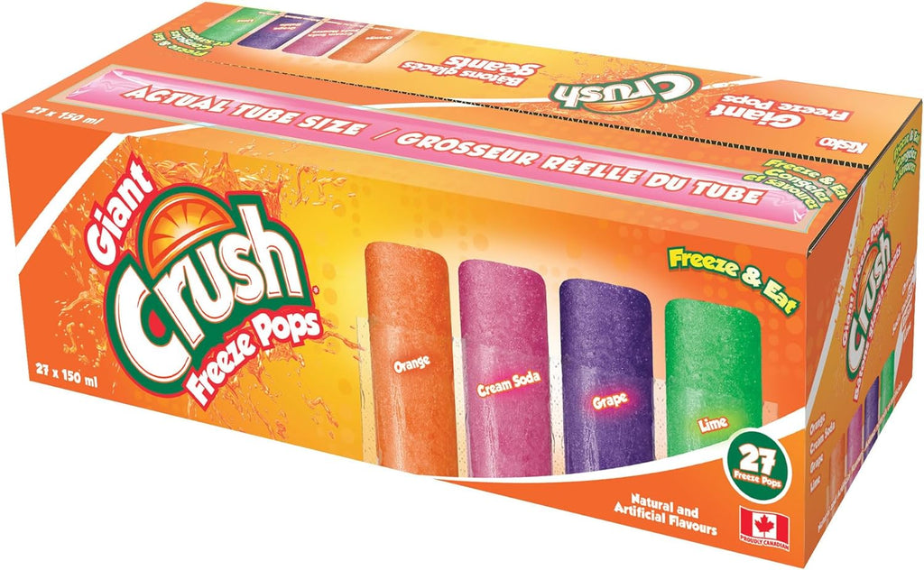 Crush Soda Giant Freeze Pops, 27 x 150ml/5.25 fl. oz. Bars