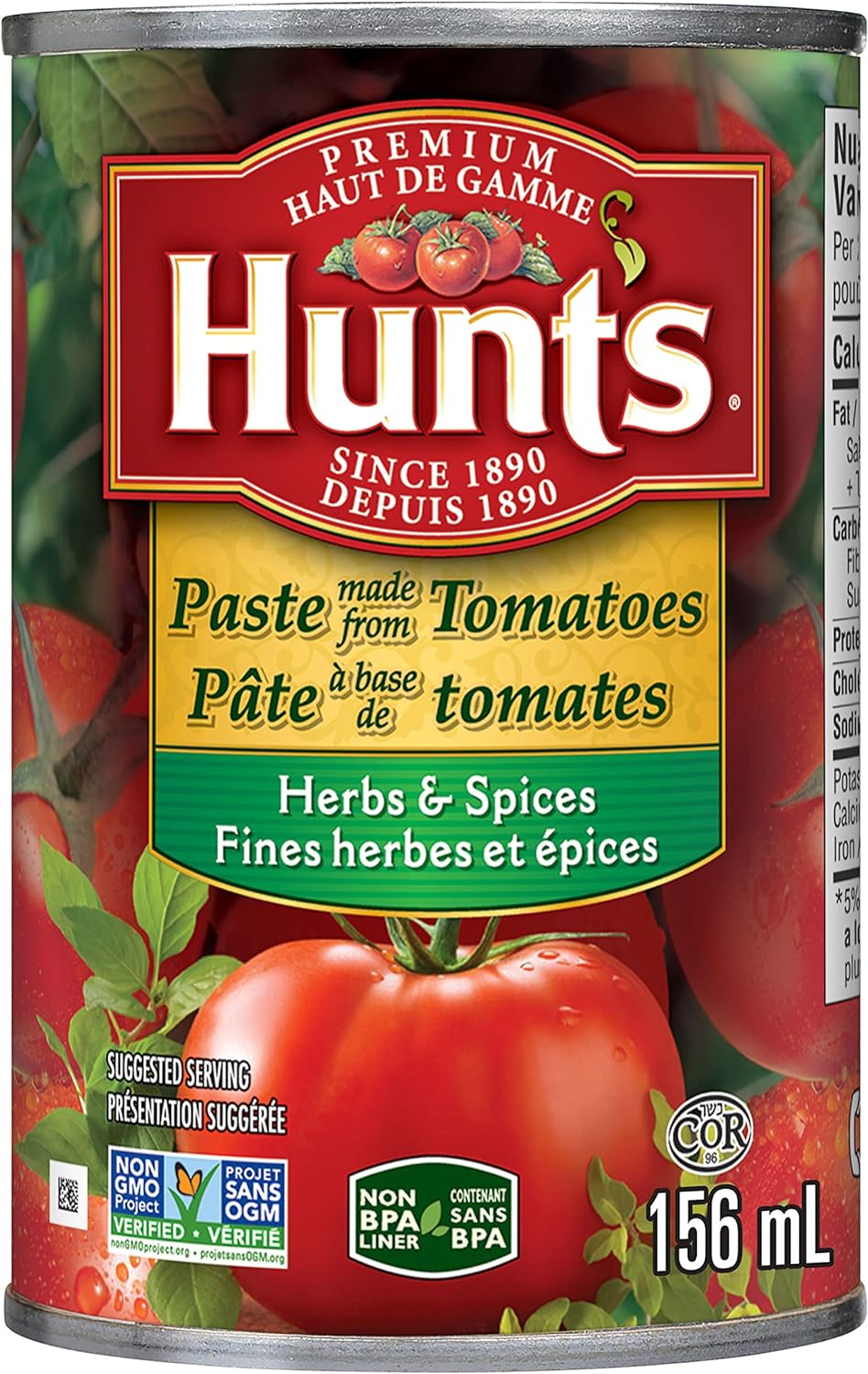 Hunt's Herbs & Spices Paste made from Tomatoes, 156ml/5.5 oz. Can {Imported from Canada}
