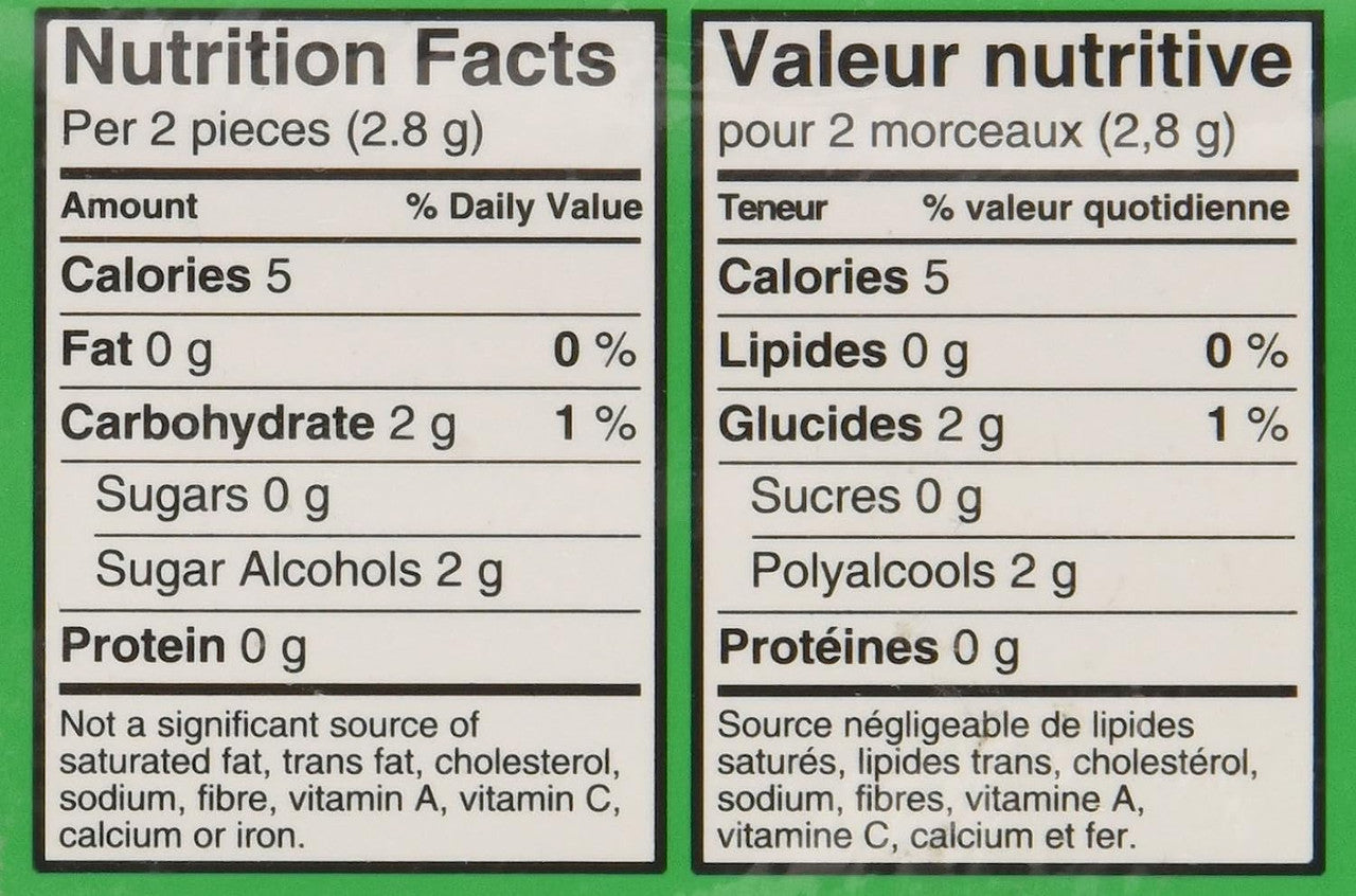 Excel Sugar-Free Gum, Spearmint, 12 Count (2 Pack) {Imported from Canada}