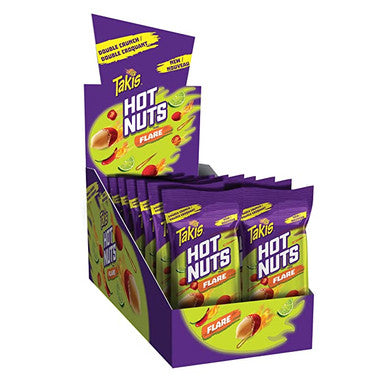 Takis Hot Nuts Flare, Double Crunch, Peanuts 90g/3.15 oz., 12pk {Imported from Canada}