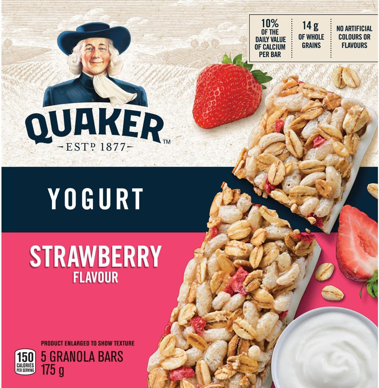 Quaker Yogurt Strawberry Granola Bars, 5-count, 175g/6 oz. Box {Imported from Canada}