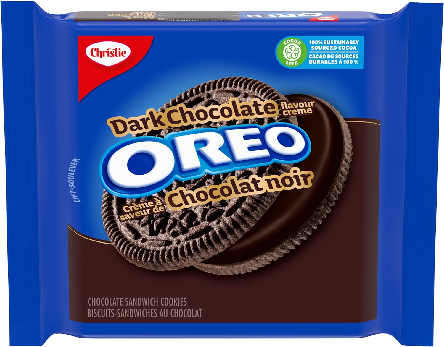 Oreo Dark Chocolate Flavored Creme Cookies, 261g/9 oz. Box {Imported from Canada}