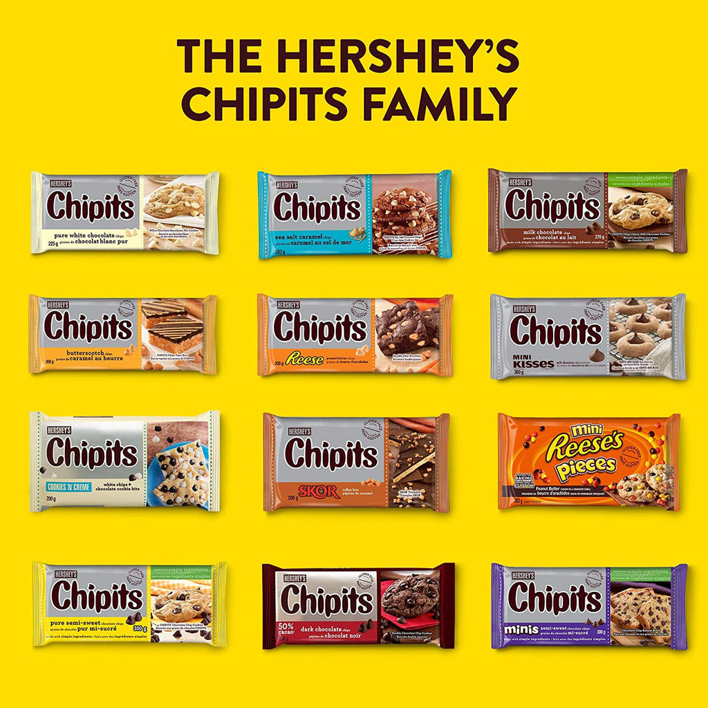 HERSHEY'S CHIPITS Chocolate Chips, Cookies 'N' Creme, 200g/7.1 oz {Imported from Canada}