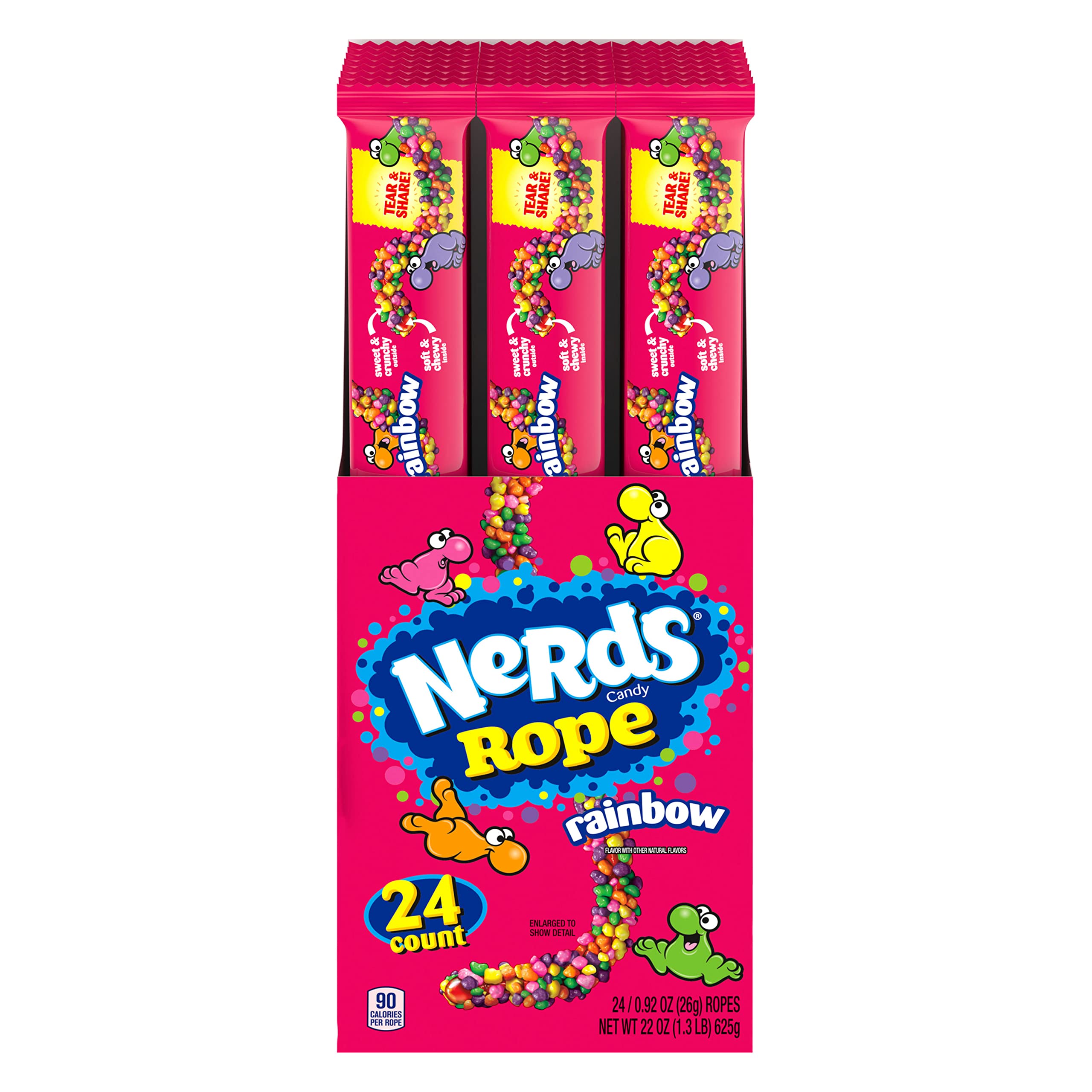 Nerds Rainbow Rope Candy 24 count front