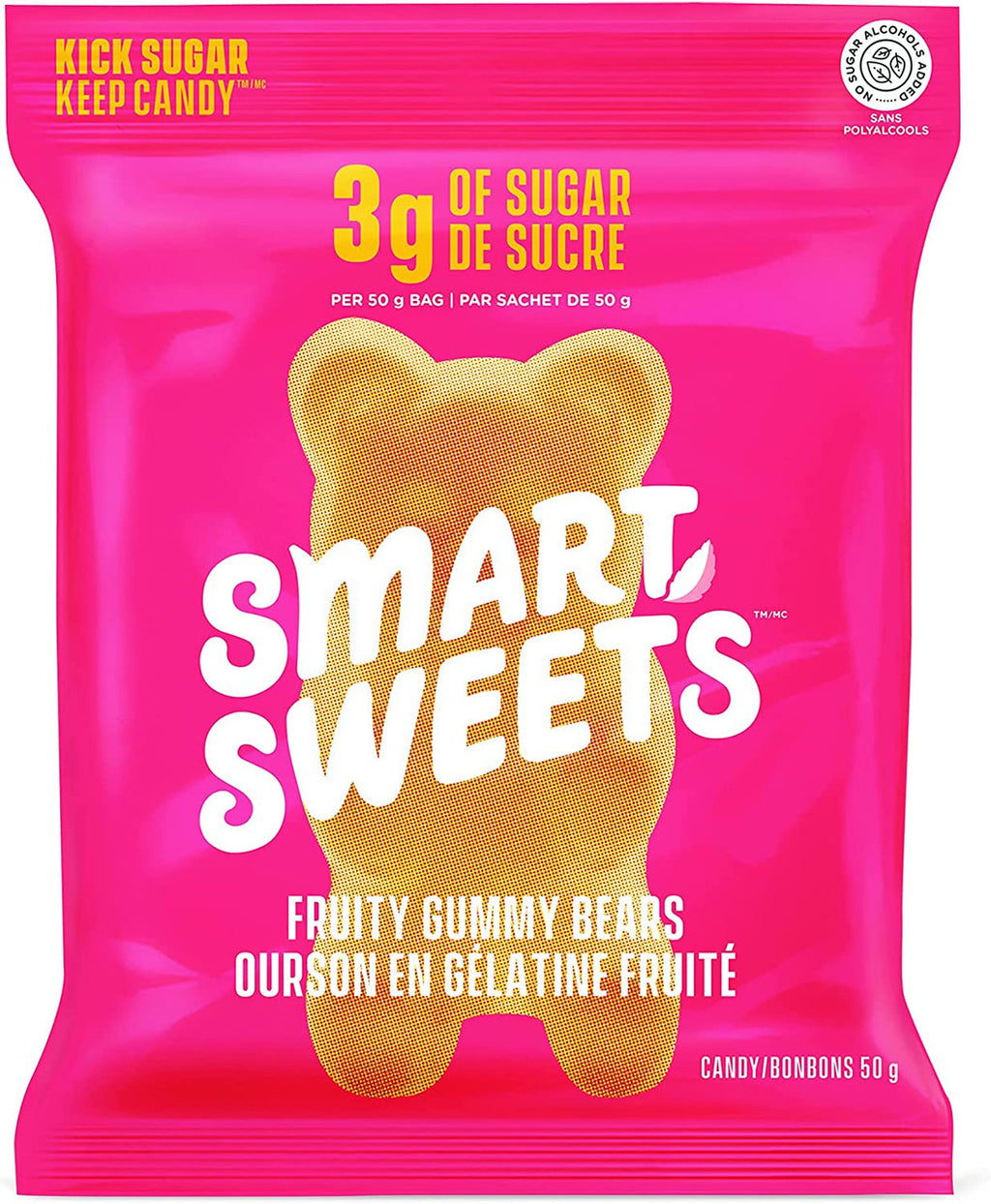 Smart Sweets Gummy Bears Fruit, 50g/1.75 oz. Bag {Imported from Canada}