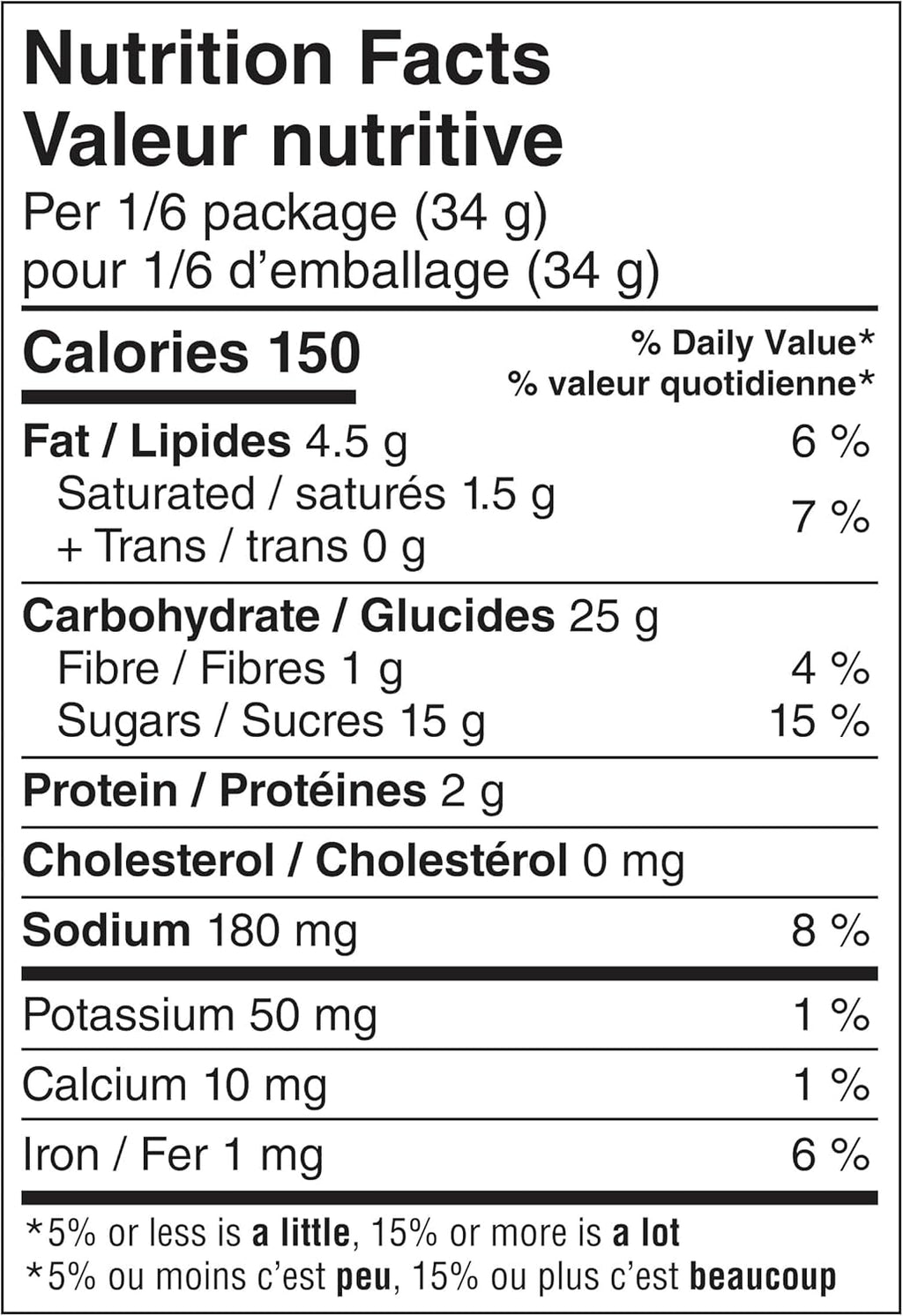 Betty Crocker Peanut Butter Cookie Mix - 204g (7.2 oz) - Nutrition Facts Label