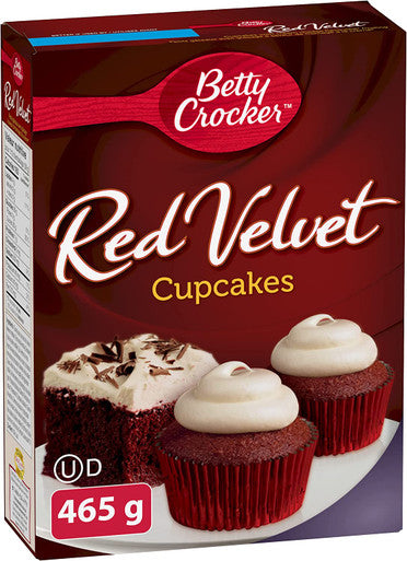 Betty Crocker Red Velvet Cupcake Mix, 465g/16 oz. Box {Imported from Canada}