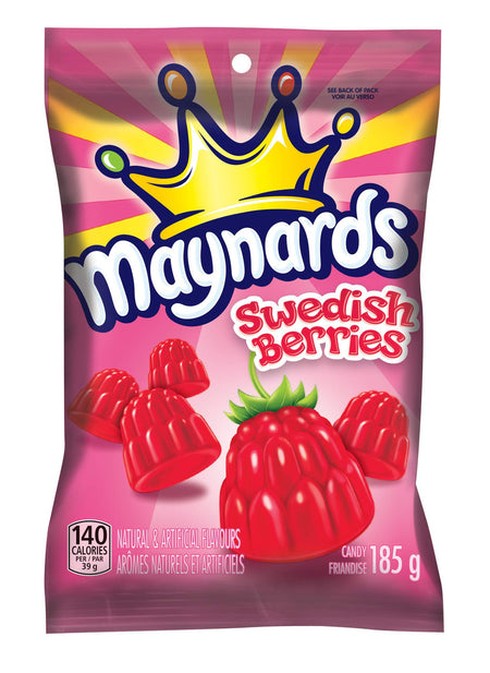 Maynards Swedish Berries Gummy Candy, 185g/6.5 oz., 12 Pack {Imported from Canada}