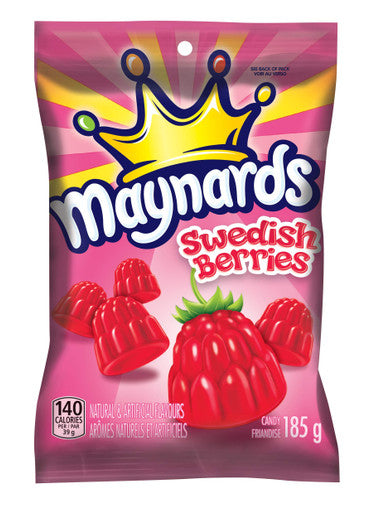 Maynards Swedish Berries Gummy Candy, 185g/6.5 oz., 12 Pack {Imported from Canada}