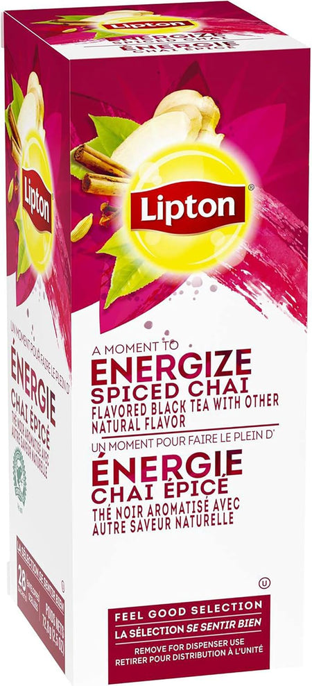 Lipton Energize Spiced Chai Black Tea 