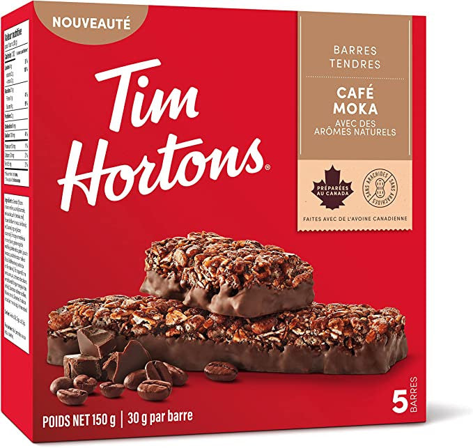 Tim Hortons Café Mocha Granola Bars, 150g/5.25 oz., {Imported from Canada}