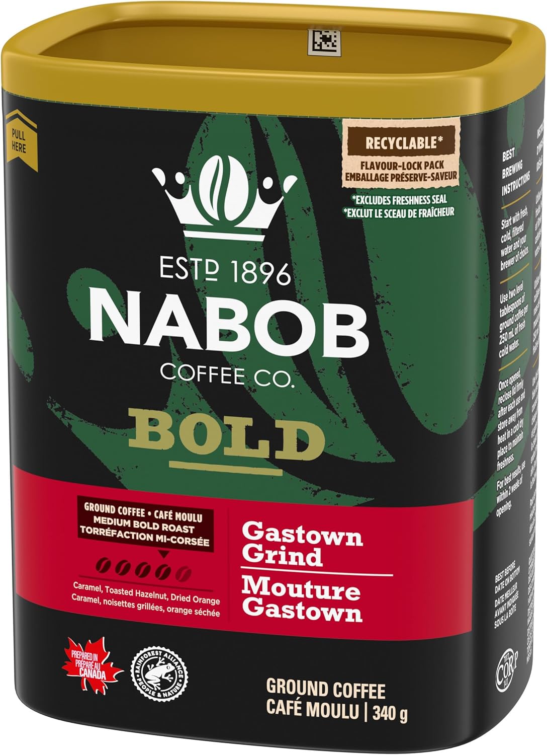 Nabob Bold Gastown Grind Ground Coffee 340g