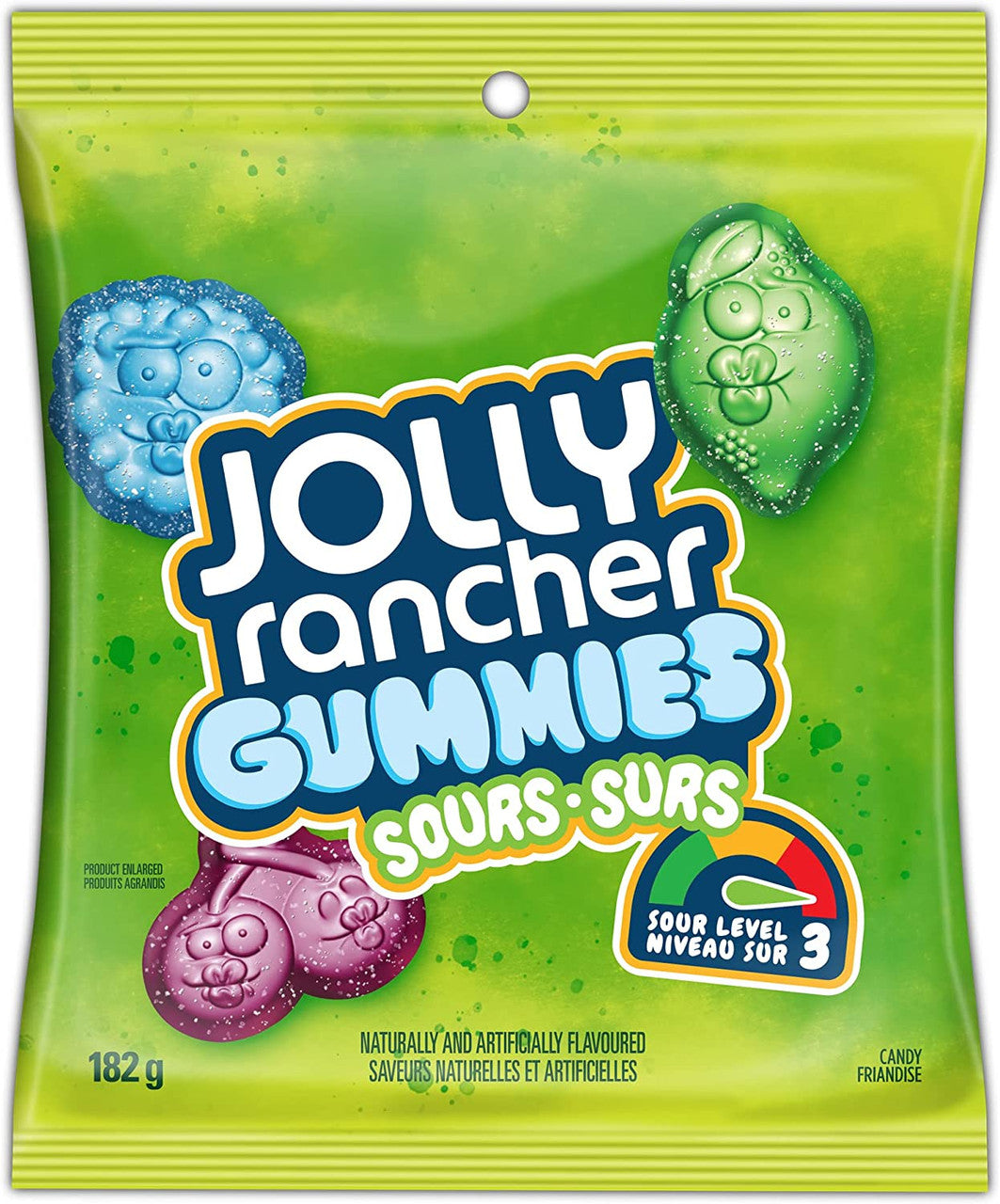 Jolly Rancher Gummies Sours, Original Flavors, 182g/6.4 oz. {Imported from Canada}