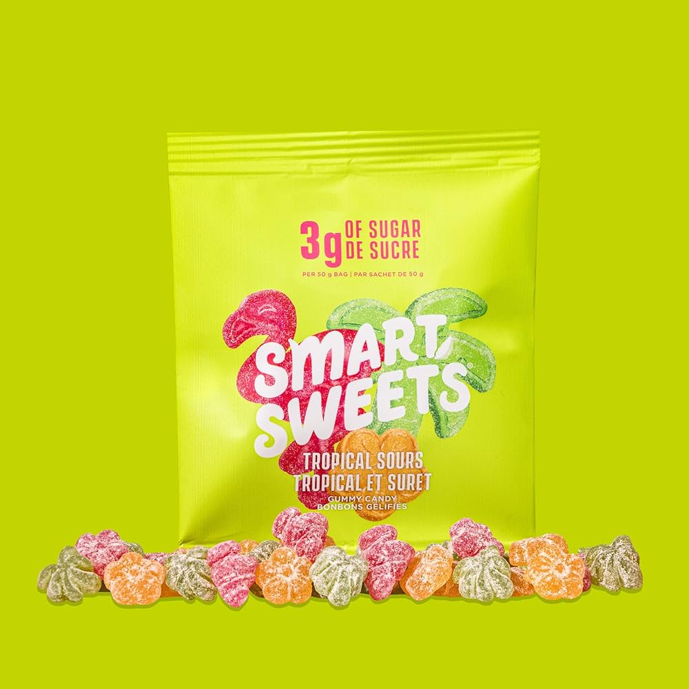 Smart Sweets Tropical Sours, 300g (6 bags x 50g)/10.6 oz. Box