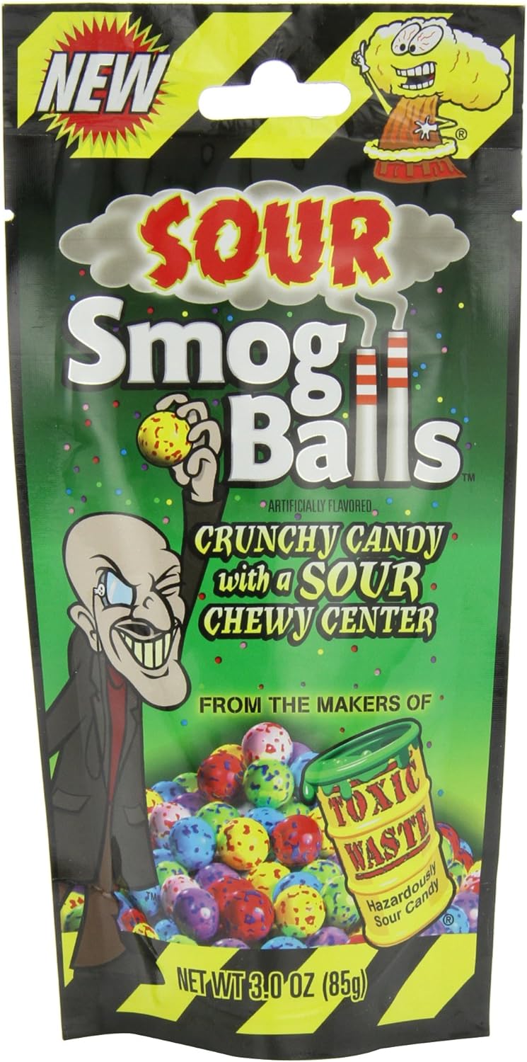 Toxic Waste Sour Smog Balls, 85g/3 oz.