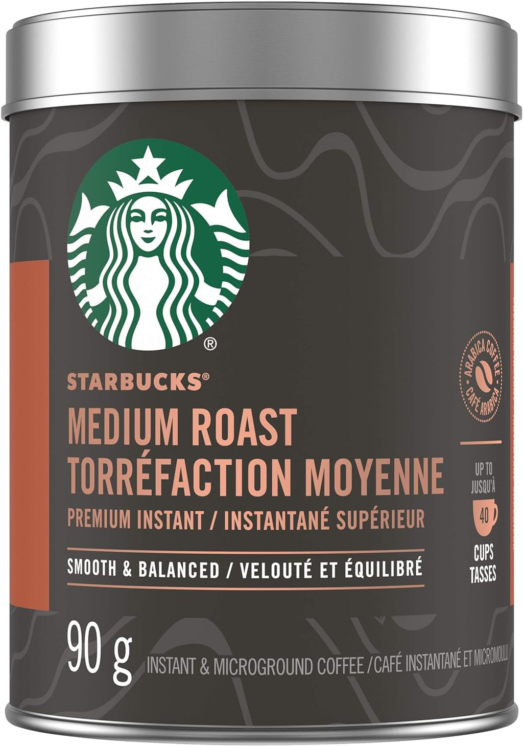 Starbucks Medium Roast Premium Instant Coffee, 90g/3 oz. Container {Imported from Canada}