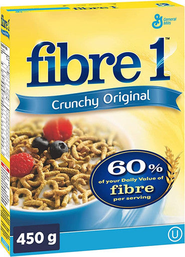 General Mills, Fibre 1 Crunchy Original Cereal, 450g/15.9oz., {Imported from Canada}