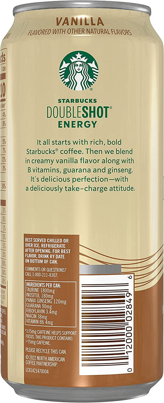 Doubleshot Vanilla Coffee & Energy Drink, 444mL/15.5 fl. oz. Bottle {Imported from Canada}