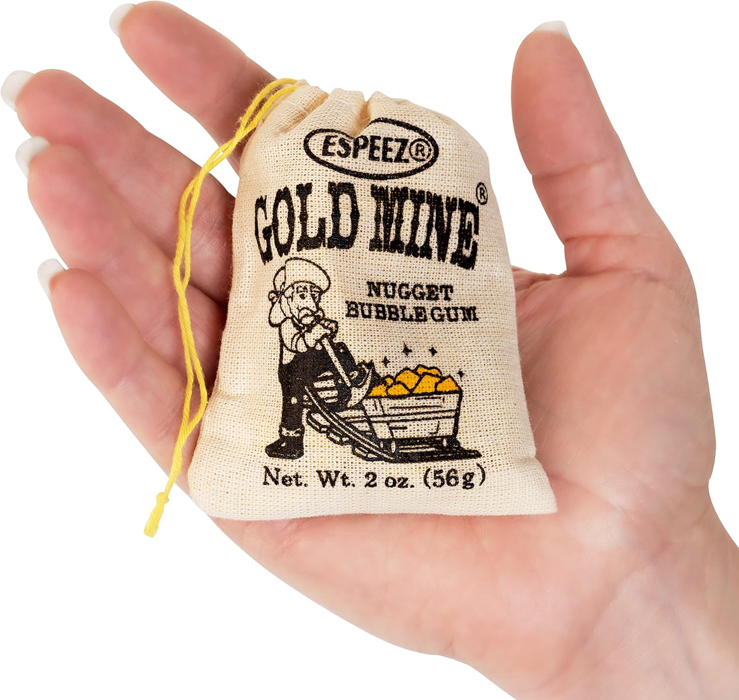 Espeez Gold Mine Nugget Bubble Gum, 12 units (56g), 672g, picture o gold mine nugget bubble gum.