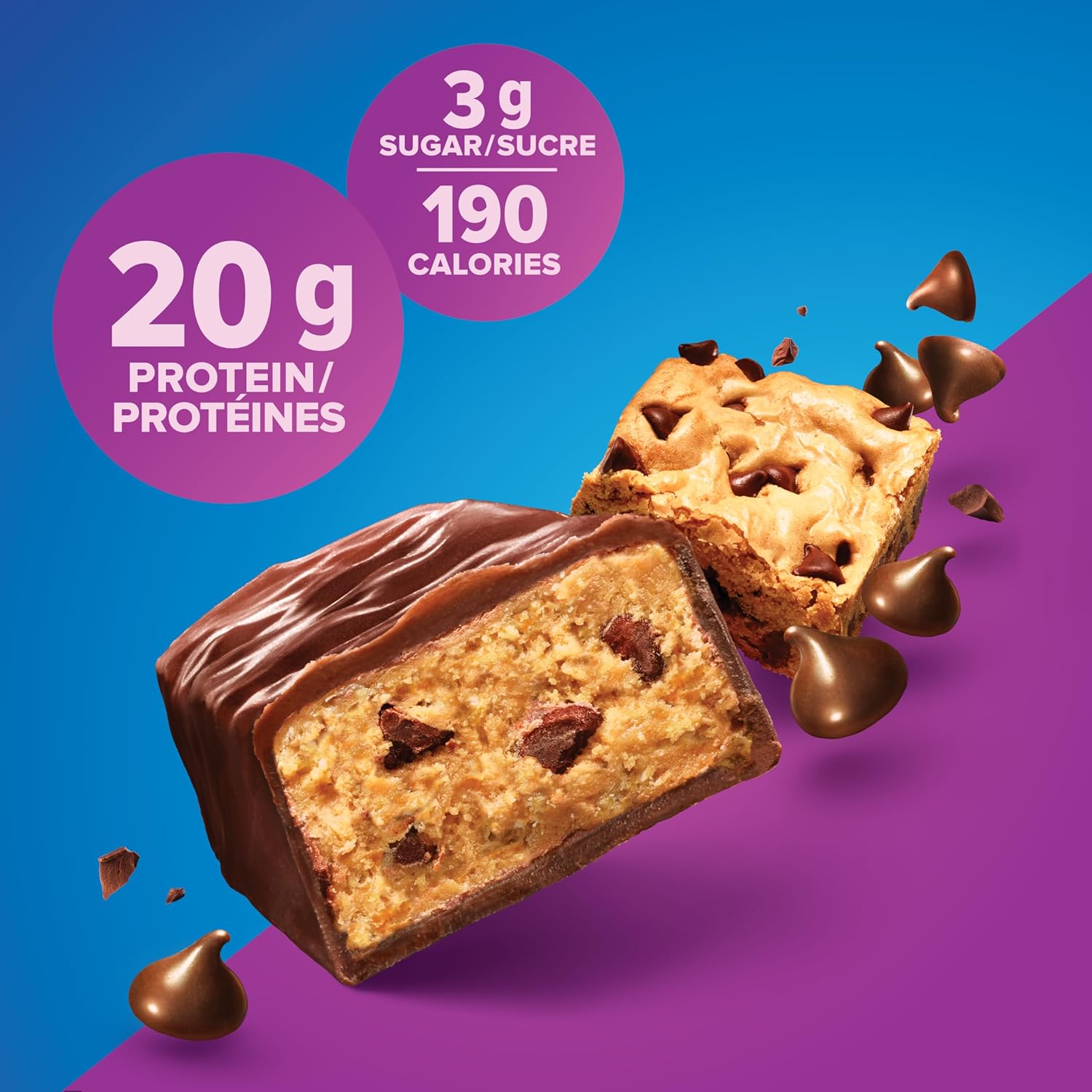 Pure Protein Bars, Gluten Free, Chewy Chocolate Chip, 50g, 6ct