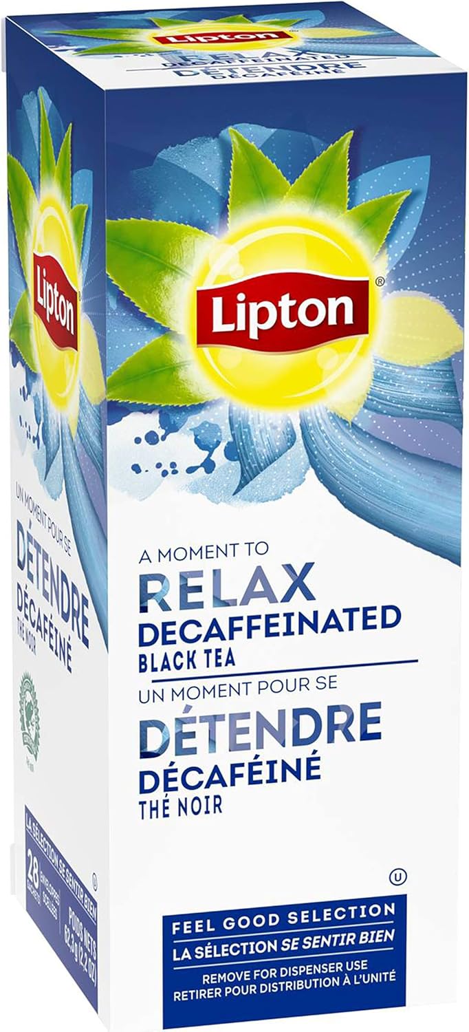 TeeLux Decaf Earl Grey Tea Bags, Decaffeinated Black Tea, Smooth & Full-Bodied Flavor, 100 Count