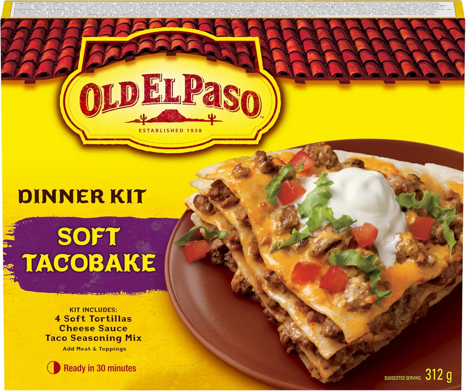 Old El Paso Soft Taco Bake Dinner Kit – 312g / 11oz - Front