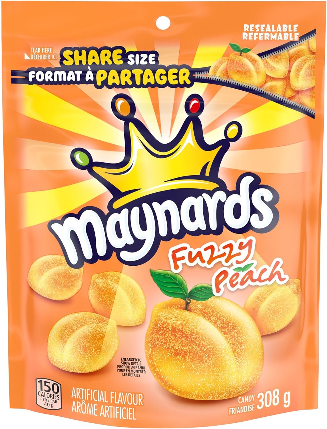 Maynards Fuzzy Peach Candy, 308g/10.8 oz