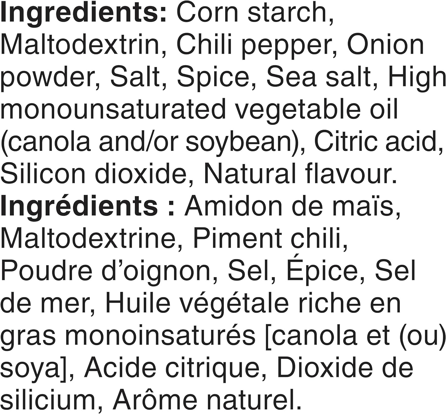 Old El Paso 25% Less Sodium Taco Seasoning Mix, Value Size, 177g/6.2oz - Ingredients