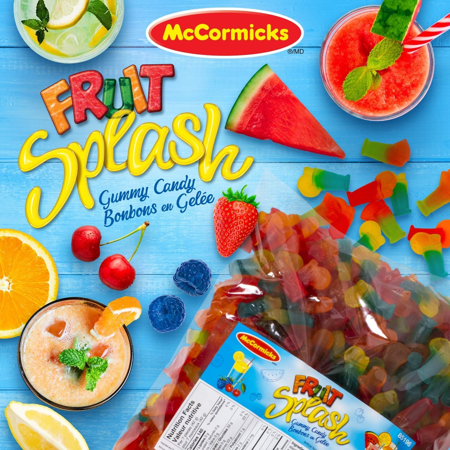 McCormicks Fruit Splash Gummy Candy 2.5 kg/5.5 lb