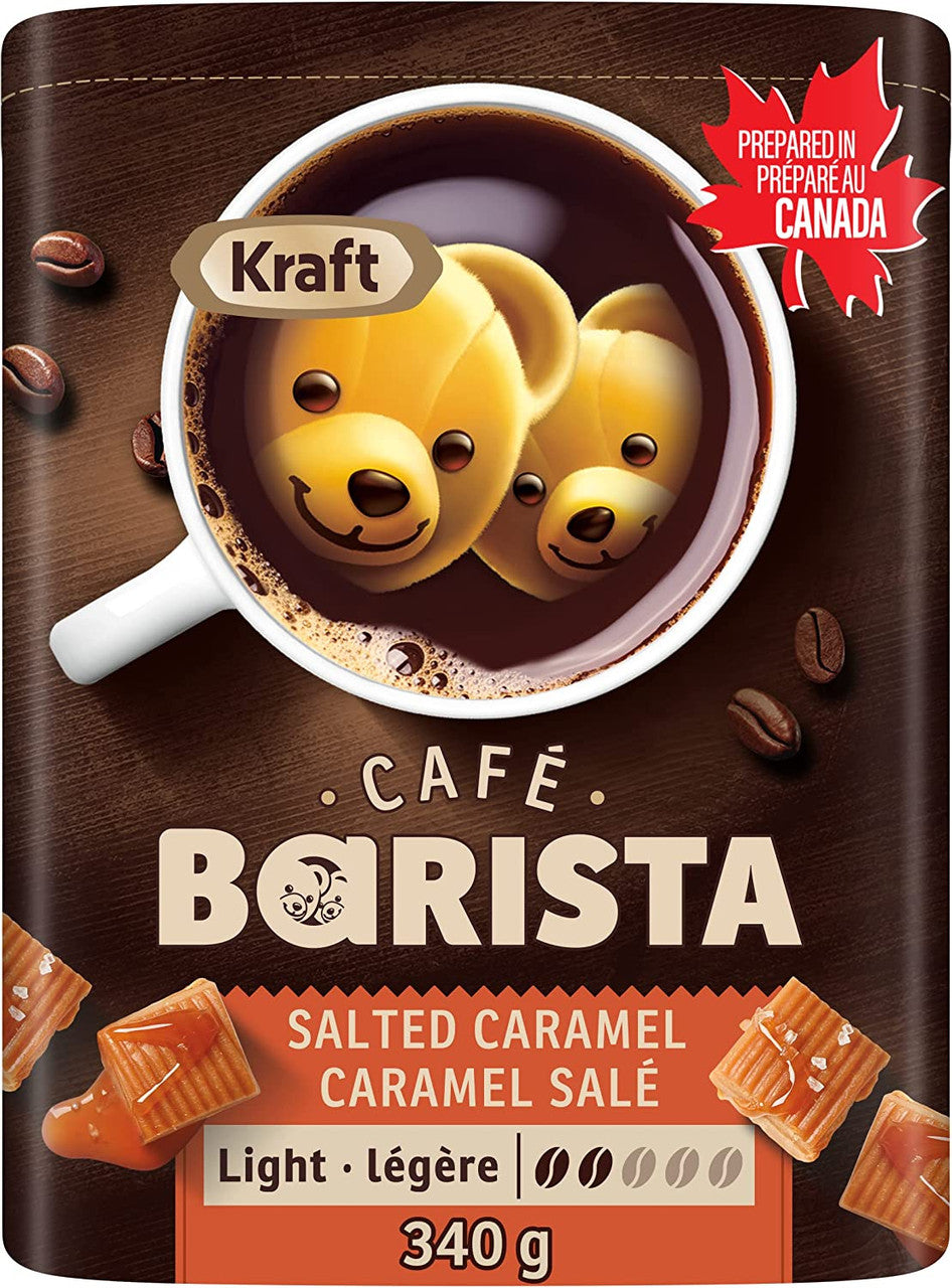 Kraft Cafe Barista Salted Caramel Light Roast Ground Coffee, 340g/12 oz. Box {Imported from Canada}