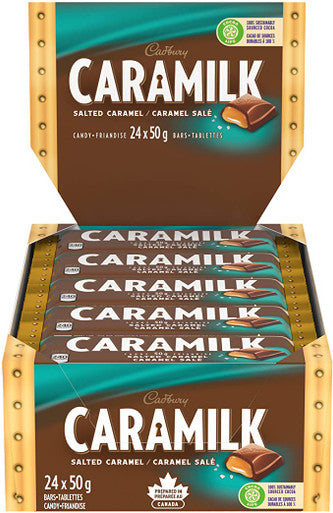 Cadbury Caramilk Salted Caramel Bars, 50g/1.7 oz., 24pk {Imported from Canada}