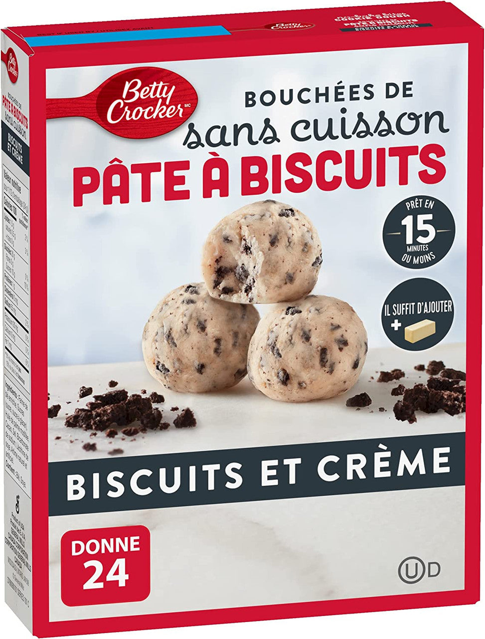 Betty Crocker No-Bake Cookie Dough Bites Mix, Cookies & Cream Flavor, 292g/10.2 oz. Box {Imported from Canada}