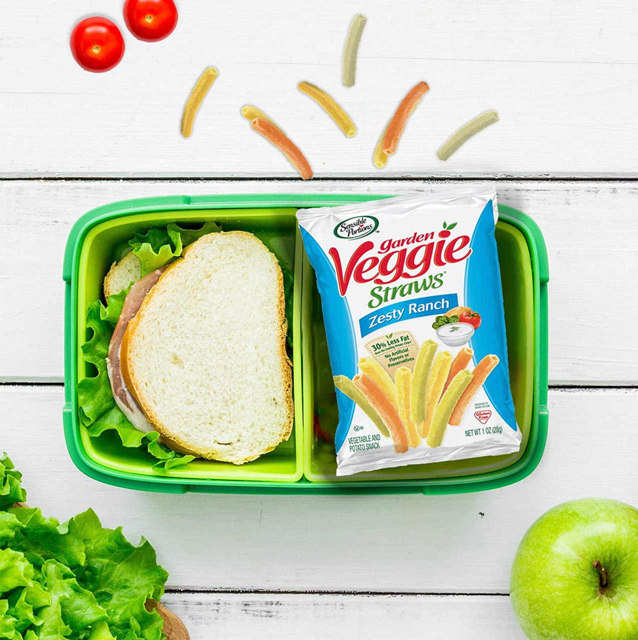 Sensible Portions Veggie Straws, Rosemary & Olive Oil, 120g/4.2 oz. {Imported from Canada}