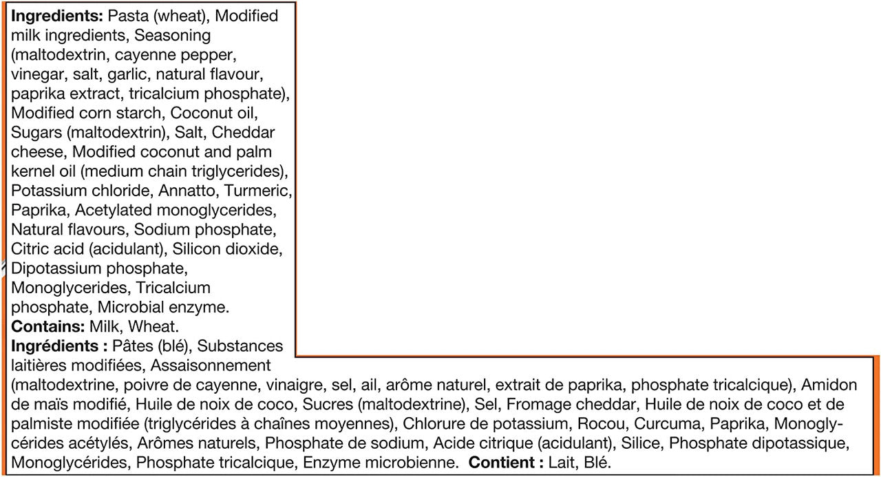 KD Kraft Dinner Spicy Buffalo Flavor Snack Cups, 58g/2 oz. 1 Cup (Imported from Canada)