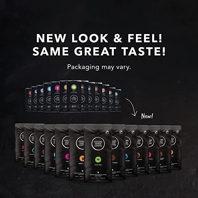 Kicking Horse  Whole Bean Organic Coffee, "Half Ass" 1lb  {Canadian}