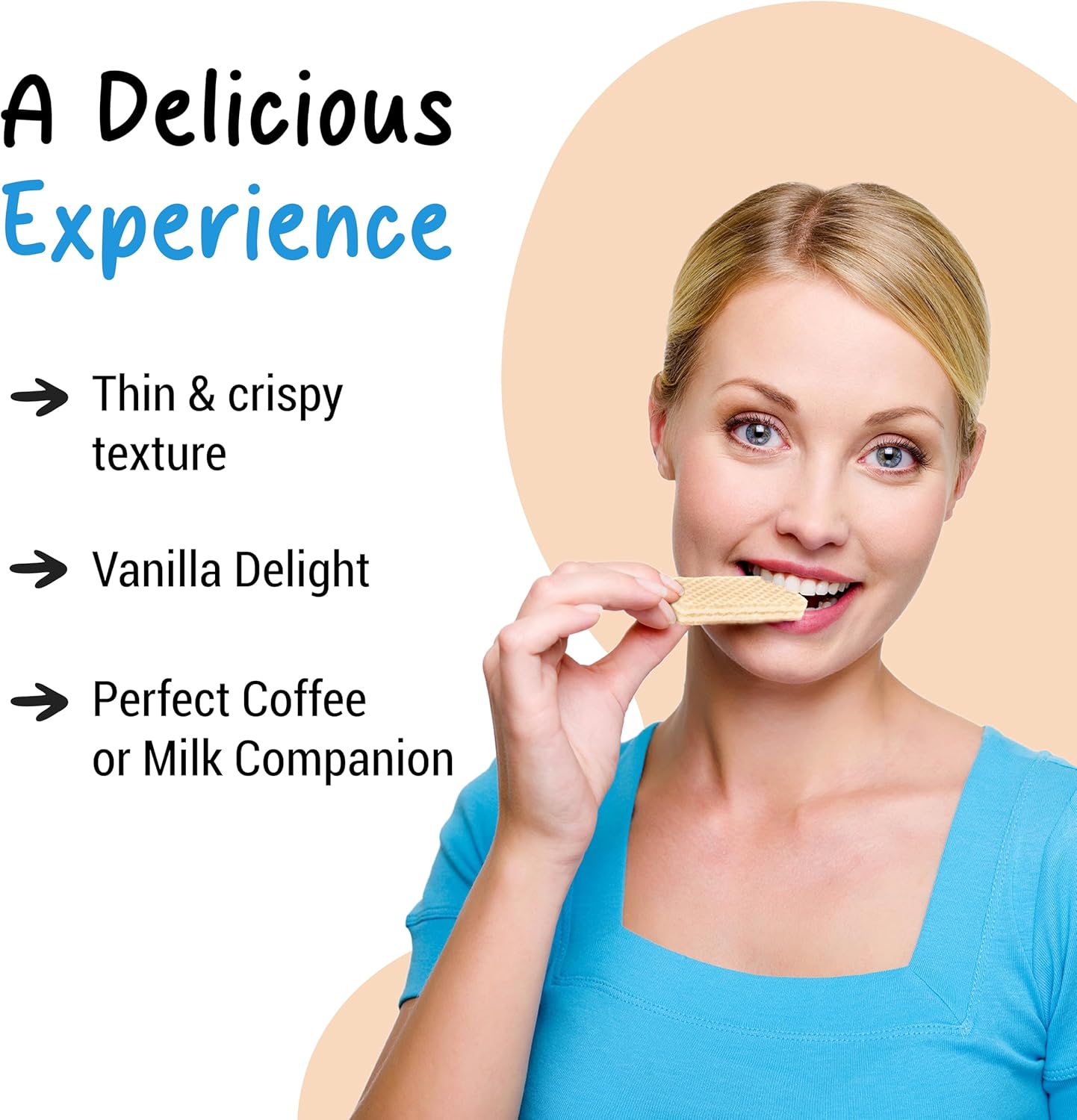 Lady Sarah Vanilla Flavored Cream Filled Wafers, 200g, description of wafers.