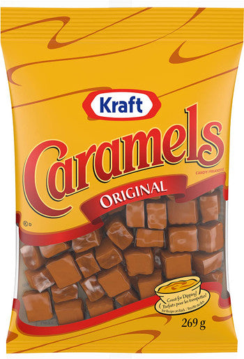 Kraft Original Caramels Chewy Candy 269g/9.5oz Bag (Imported from Canada)