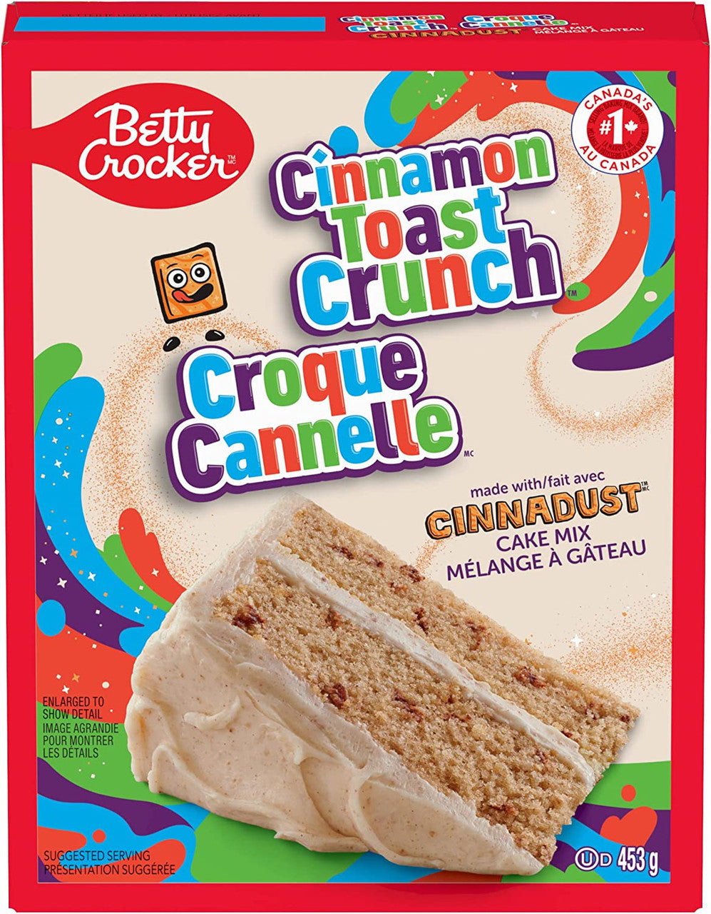 Betty Crocker Cinnamon Toast Crunch Cake Mix, 453g/1 lb. Box {Imported from Canada}