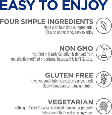 Clearly Canadian Sparkling Water Beverage, Wild Cherry, 325ml/11 Fl oz., Bottle, easy to enjoy label.