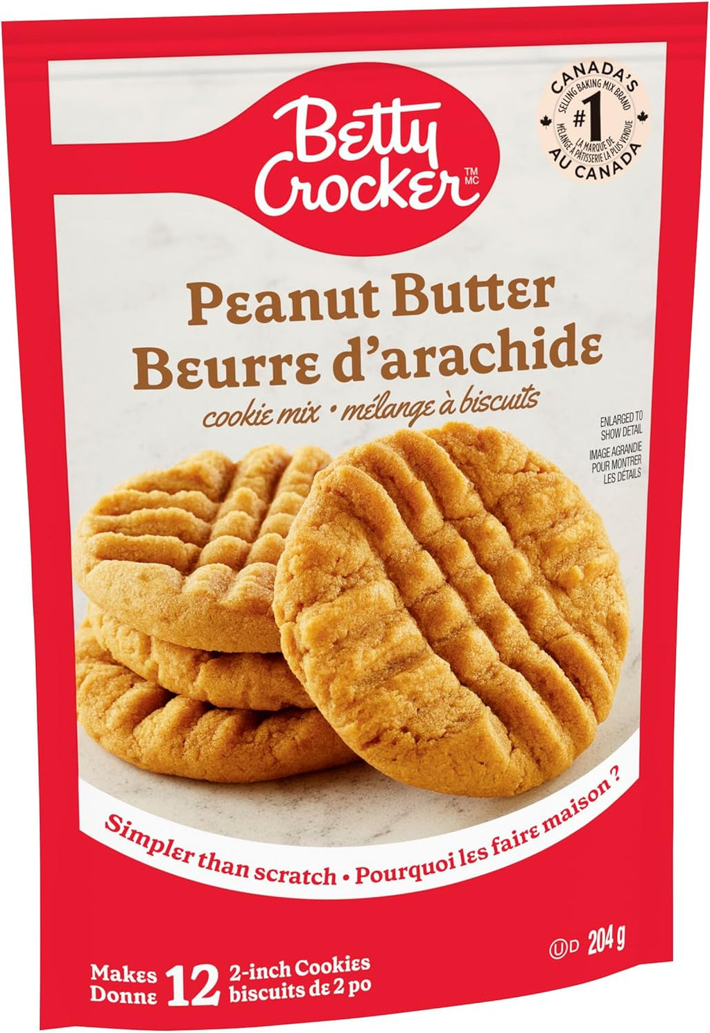 Betty Crocker Peanut Butter Cookie Mix - 204g (7.2 oz) - Front