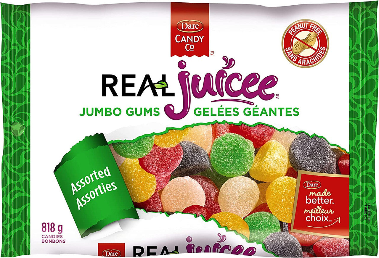 Dare Real Juicee Assorted Jumbo Gums, 818g/1.8lbs., {Imported from Canada}