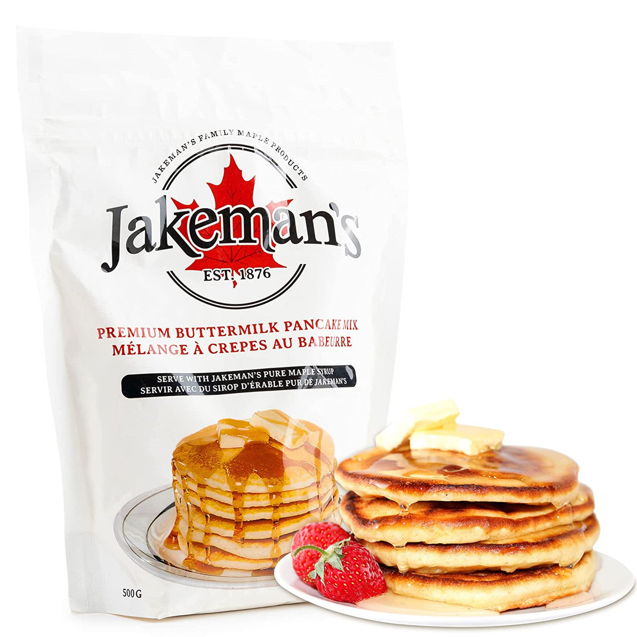 Jakeman's Premium Buttermilk Pancake Mix, 500g/17.64 oz., Bag {Imported from Canada}