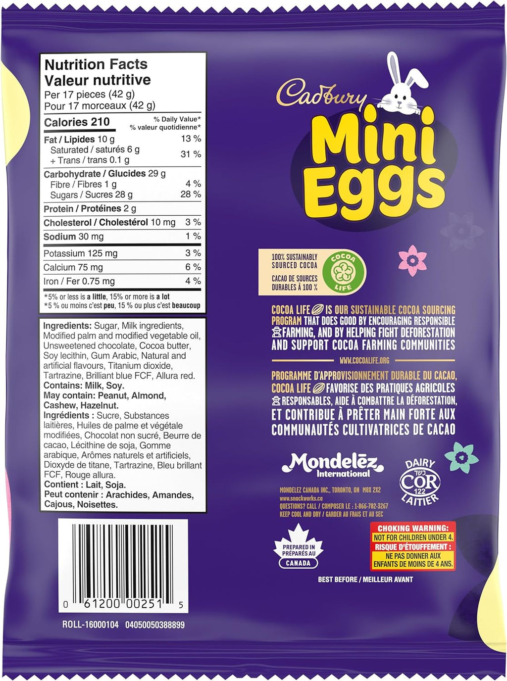 Cadbury Mini Easter Eggs, Family Pack, 400g/14 oz. Bag