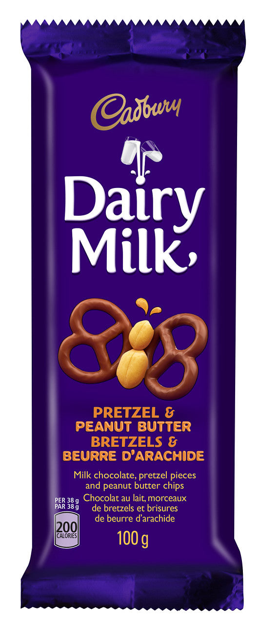 Cadbury Dairy Milk Pretzel and Peanut Butter, 100g {Imported from Canada}