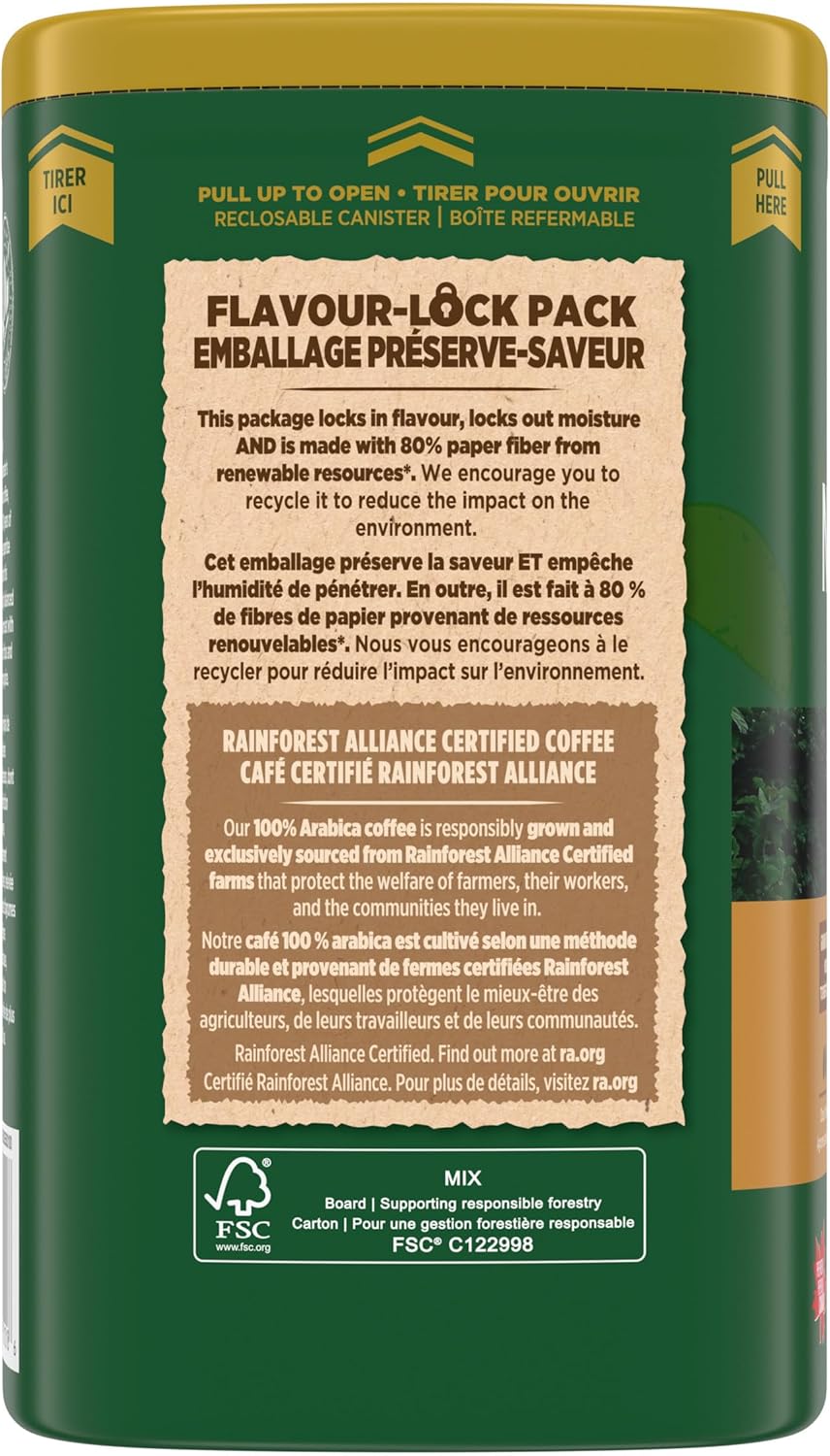 Side of Nabob 1896 Tradition Medium Roast Ground Coffee, 340g/12 oz., Box