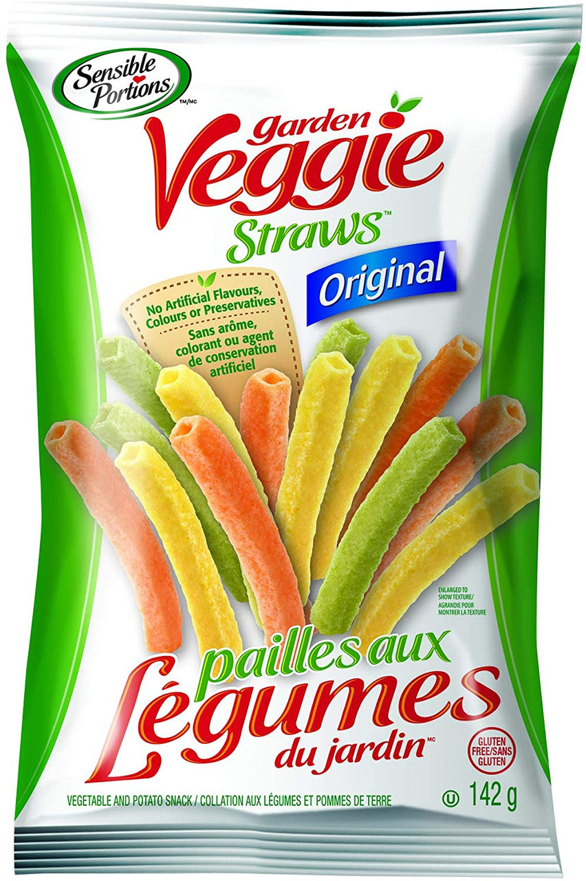 Sensible Portions Veggie Straws, Original, 142g/5 oz. {Imported from Canada}