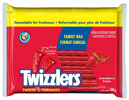 Twizzlers Strawberry Flavored Licorice (680g/24 oz. pack) {Imported from Canada}