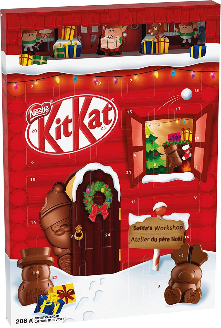 Nestle Kit Kat Christmas Holiday Chocolate Advent Calendar, 208g/7.3 oz